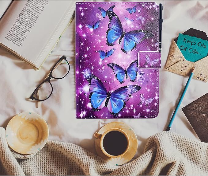 Case for Kindle Fire HD 10/10 Plus 13th/11th Generation 2023/2021 | PU Leather Folio Folding Stand Protective Cover for Fire HD 10.1 inch Tablet Auto Sleep Wake Hummingbird