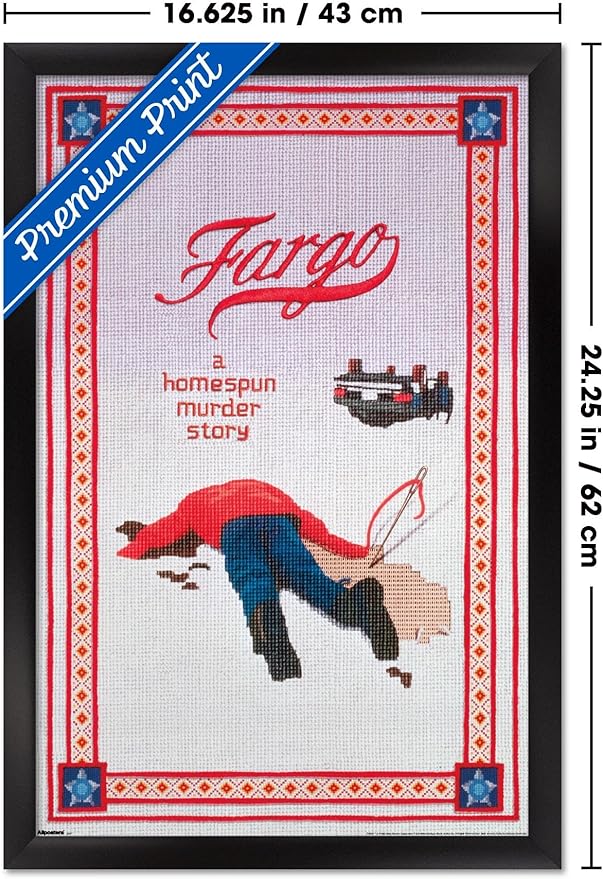 Fargo (1996) - One Sheet Wall Poster, 22.4L" x 14.7W", Black Framed Version