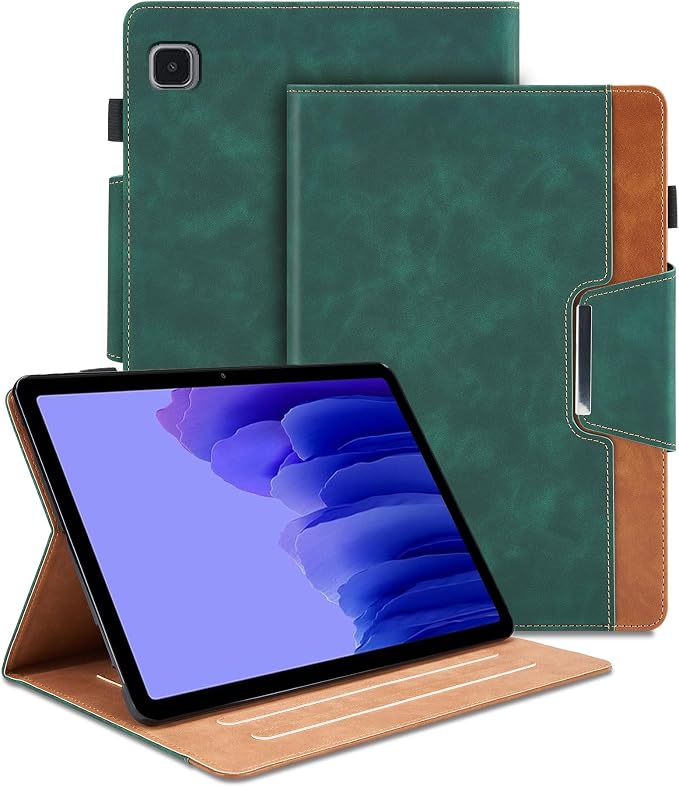 Case for Samsung Galaxy Tab A7 10.4 inch 2022 (SM-T500/T505/T507) - Multi-Angle Viewing Stand Cover with Pocket PU Leather Folio Case with Magnetic Clasp Auto Wake/Sleep Smart Tablet Cover Black