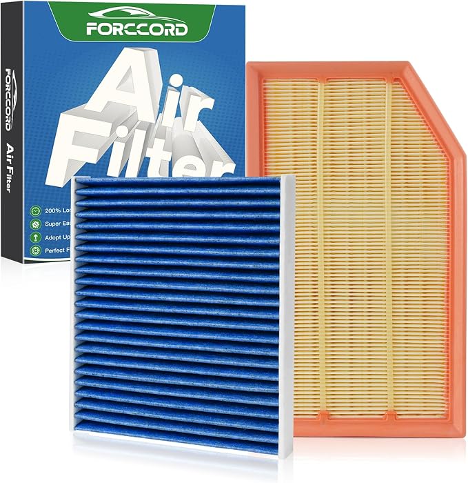 Cabin & Engine Air Filter Fits for Jeep Wrangler 2018-2026 2.0L/3.6L, Gladiator
