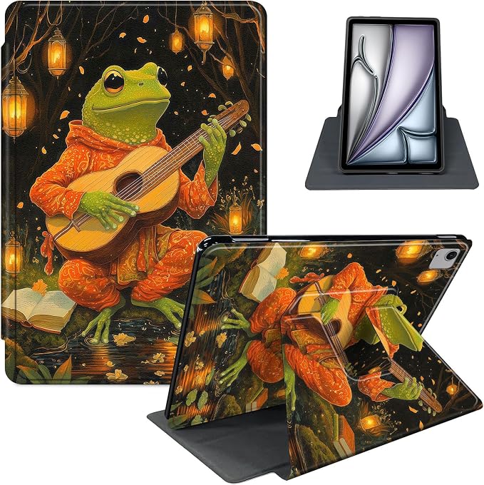 for iPad 11th Generation (A16 2025) 11 / iPad 10th Gen 10.9 2022 Case 360° Rotating PU Leather Stand Cover with Auto Sleep/Wake Shockproof TPU Backl Two Dragons Fighting