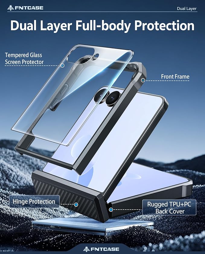 FNTCASE for 11 Pro XL Case Rugged Kickstand 2 Front Frames Black | Built-in Screen Protector 20FT Military-Grade Drop Protection Rugged Heavy Duty Shockproof Full Body Protective Cover