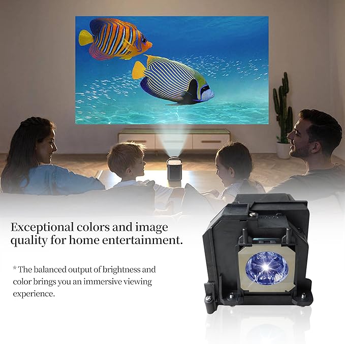 SORNEICDR EL PLP71/V13H010L71 Replacement Projector Lamp Bulb with Housing Compatible with EPSON BrightLink 475Wi 485Wi 480i, PowerLite 485W 480 475W 470, EB-485Wi EB-485W EB-480E EB-480 EB-475Wi