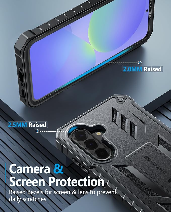 FNTCASE for 11 Pro XL Case Rugged Kickstand 2 Front Frames Black | Built-in Screen Protector 20FT Military-Grade Drop Protection Rugged Heavy Duty Shockproof Full Body Protective Cover
