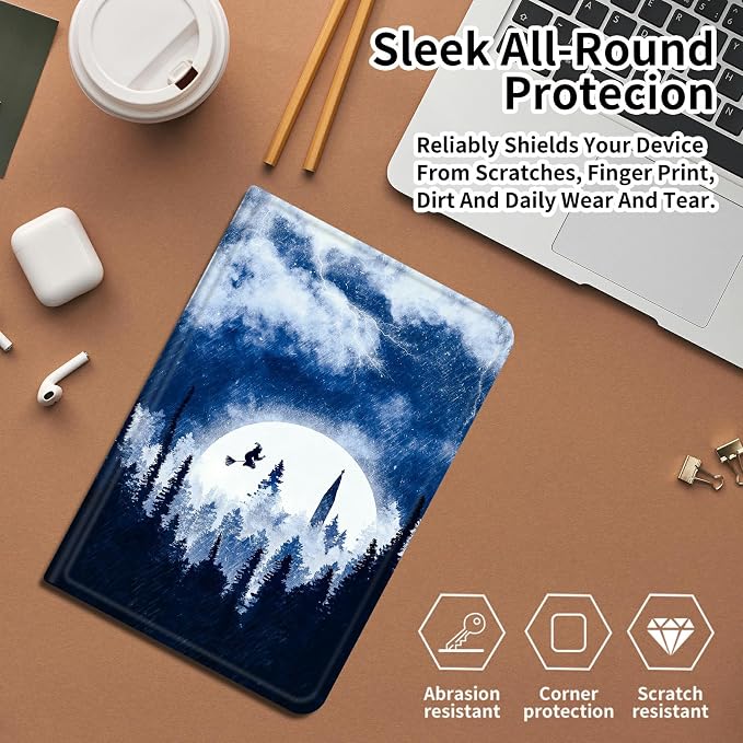 Case for Fire 7 2019/2017/2015Black Cat Purple Roses | DIGTIALL Slim Cover for Fire 7 Tablet 9th/7th/5th Gen 7.0 Folding Stand Protective Case Auto Sleep/Wake Smart Shell