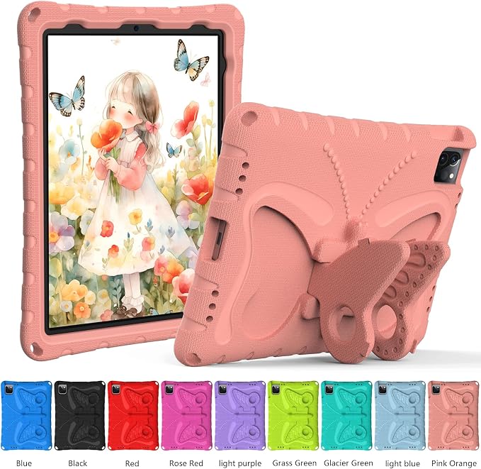 Case for iPad 11th Gen (A16) 11 inch 2025 &amp 10th Generation 10.9 2022 &amp Air 11 2025/2024 &amp Air 6/5th/4th Gen &amp Pro 11 Butterfly Shockproof Cover -Black