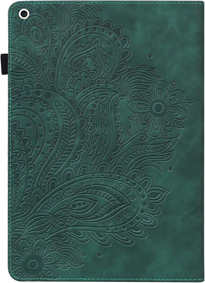 for Apple iPad 10.2 Case 9th/8th/7th Generation Cover (2021/2020/2019) with Auto Wake/Sleep Ultra Thin Lightweight Trifold Stand Folio PU Leather &amp Hard Back Hybrid Cover Almond Blossom