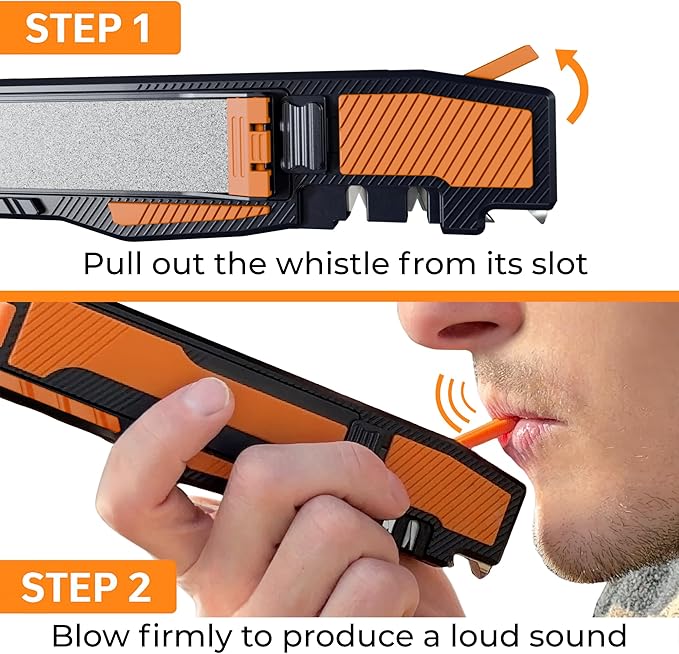 Orange Ninja Pocket Field Knife Sharpener – Portable 6-in-1 Sharpening Kit