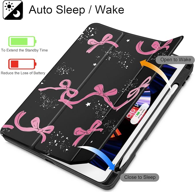 Tuiklol for iPad 10.2 inch 9th / 8th / 7th Gen 2021 2020 2019 Release Case | Built in Pencil Holder - TPU Protection Trifold Stand Stand Clear Back Tablet Cover With Auto Wake/Sleep Blue berries