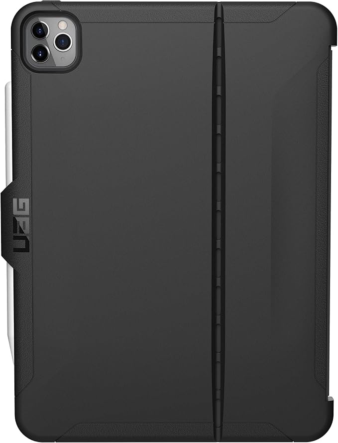 URBAN ARMOR GEAR UAG iPad Pro 12.9-inch (4th Gen 2020) Case Slim Heavy-Duty Tough Military Drop Tested Rugged Protective Cover with Apple Pencil Holder (Requires Smart Keyboard Folio) Scout Black