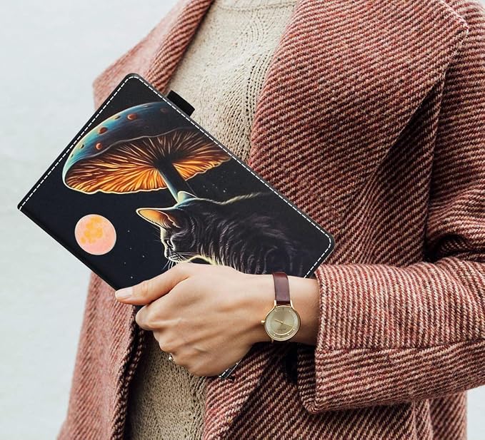 Case for Amazon Kindle Fire HD 8/Fire HD 8 Plus Tablet (12th/10th Generation 2024/2022/2020 Release) Slim PU Leather Cover with Card Slot &amp Auto Wake/Sleep African American Women