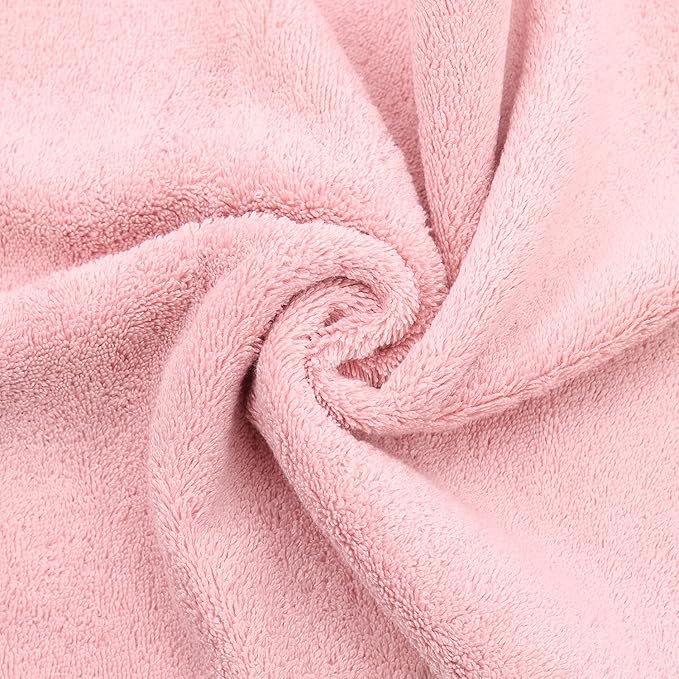 Luxury Hotel & Spa Collection Highly Absorbent, Quick Dry 100% Turkish Cotton 700 GSM, Eco Friendly Towel, for Bathroom Dobby Border Soft Bath Towel Set 27 X 54 -Pink, Bath Towels - Set of 4