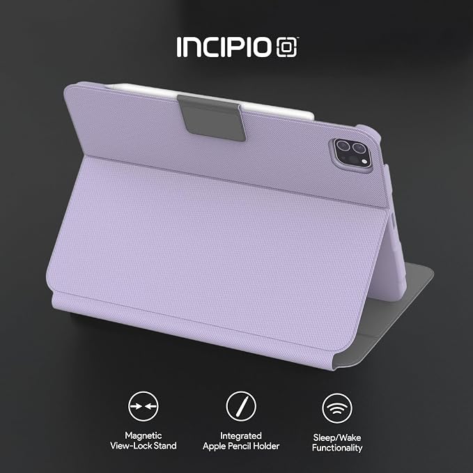 Incipio - SureView Protective Folio Case for iPad 10th Gen Lightweight Slim Cover with Adjustable Stand Scratch Protection (Black)
