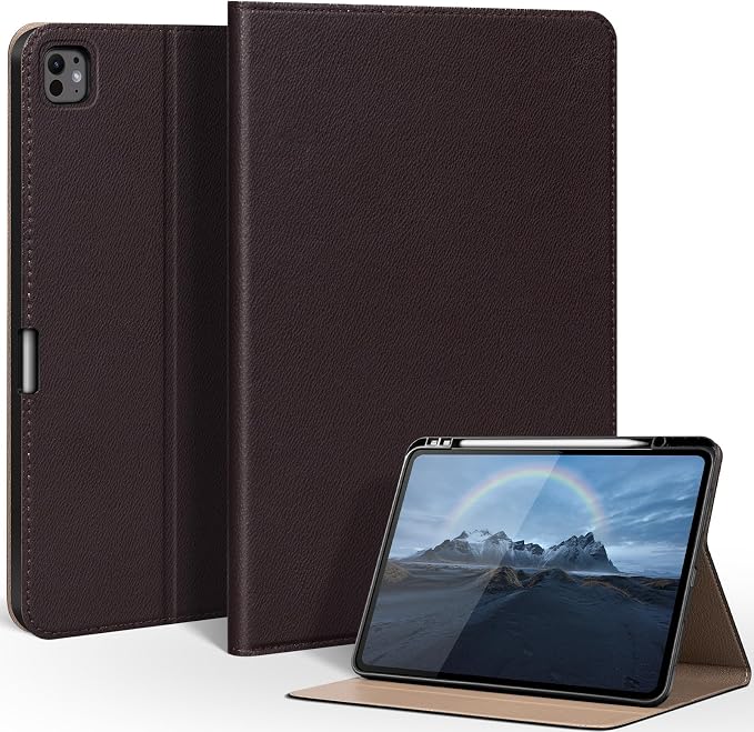 Case for iPad mini 7 (A17) ProiPad mini 7th/6th Gen (2024/2021) | Microfiber Leather Folio Cover with Adjustable Multi-angle StandAuto Sleep/WakeShockproof Protection CaseBlack