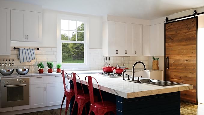 Design House Brookings Shaker Unassembled Wall Kitchen Cabinet W3630, 36 W x 12 D x 30 H, Painted White, Solid Wood, Design House, 561761