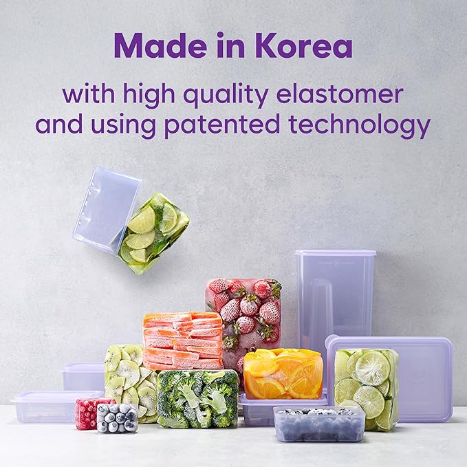 THX_SOYOON Freezer Containers for Food Storage 10pcs - Soup with Lids Safe/Startr Package - Twist Release - Flexible Frozen Design - BPA Free