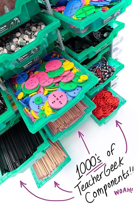 Maker Cart 2.0; Portable Maker Space with Curriculum & Activities for Classrooms & Schools (Elementary, Middle, High); Teacher Designed Science, Engineering, STEM, STEAM, DIY, NGSS Projects