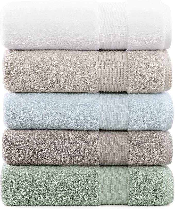 Tommy Bahama - Bath Towels Set, Soft & Highly Absorbent Cotton, Low Linting & Fade Resistant Bathroom Essentials (Long Branch White, 3-Piece)