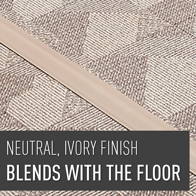 C2G Wiremold Floor Cord Management Kit, Corduct, Cord Protector, Wire Organizer and Hider, Rubber Cable Cover and Concealer, Ivory, 50 Feet, CDI-50