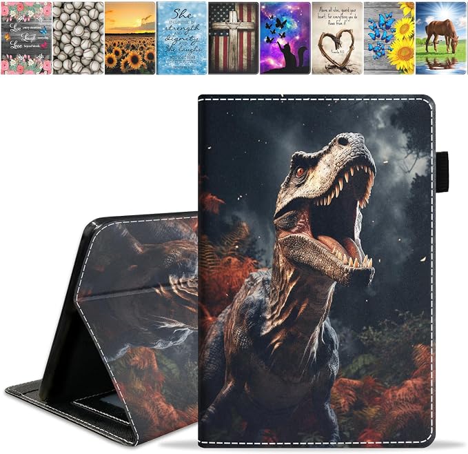Case for Amazon Kindle Fire HD 10 Tablet (10.1 Inch 9th/7th Generation 2019/2017 Release) Premium PU Leather Stand Cover with Auto Wake Sleep - African American Girl