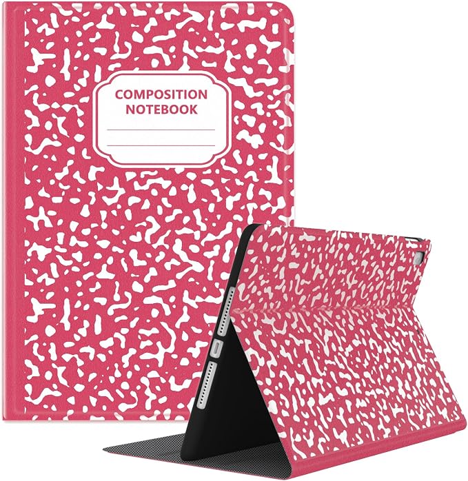 Case for iPad 9th/8th/7th Generation 2021/2020/2019 10.2 inch with Pencil Holder/Multi-Angle Stand Folio Auto Wake/Sleep Cover for iPad 9 8 7 Gen 10.2 (Notebook Black)