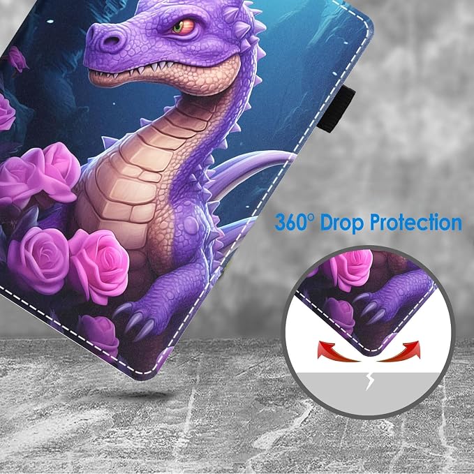 Case for Amazon Kindle Fire HD 10 Tablet 10.1 (9th/7th Generation 2019/2017 Release) Slim Folding Stand Folio Cover with Card Slot &amp Auto Wake/Sleep - African American Girl