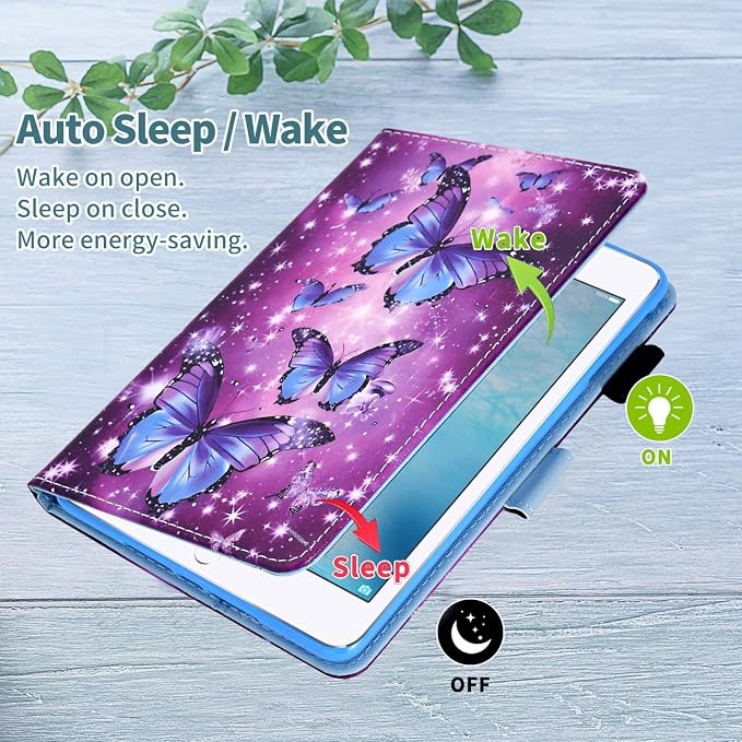Case for iPad 9th/8th/7th Generation iPad 10.2 Case (2021/2020/2019 Model iPad 9/8/7 Case) PU Leather Folio Folding Stand Cover for iPad 10.2 inch Auto Wake/Sleep Hummingbird