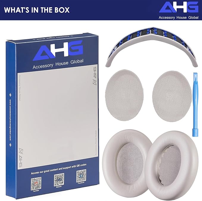 QC Ultra Replacement Ear pad and Headband Pad Kit Cushion Compatible with Bose QuietComfort Ultra Wireless Headphones (Sandstone). Easy DIY Installation + Great Comfort