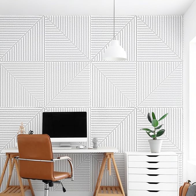 Art3d 6-Pack Self-Adhesive Acoustic Wall Panels