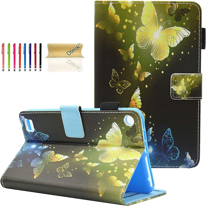 Case for Kindle Fire 7 TabletDteck Full Protective Flip Adjustable Stand Auto Wake/Sleep Smart Cover with Pencil Holder for Kindle Fire 7 Tablet 9th/7th/5th Generation 2019/2017/2015 ReleaseKing Dog