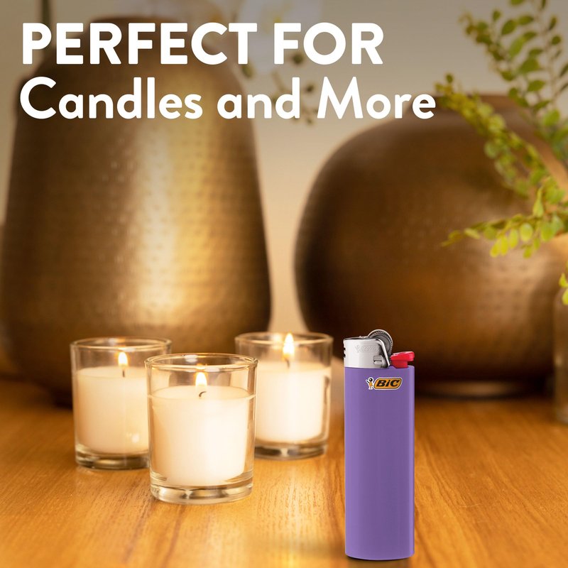 BIC Maxi Pocket Lighter, Special Edition Metallic Series, 8 Count Pack of Lighters