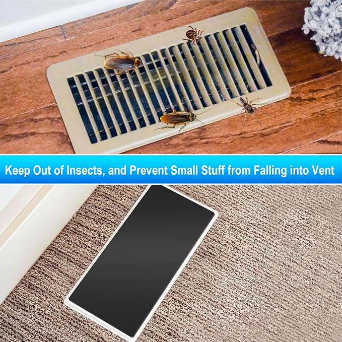 Magnetic Floor Register Vent Covers, 5.5 x 12 Inch Superior Hold Vent Covers