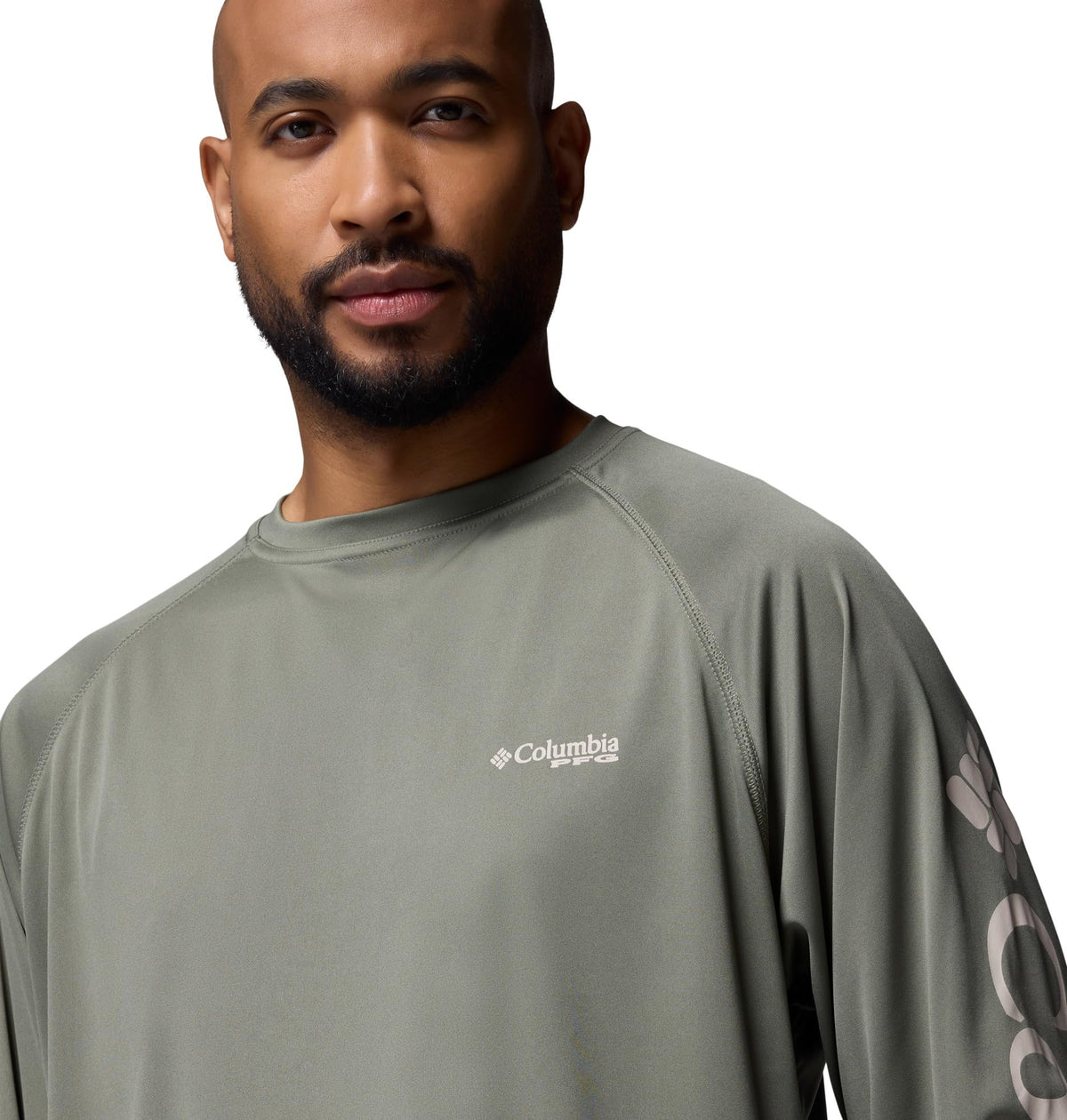 Columbia Men's PFG Terminal Tackle Long Sleeve Fishing Shirt, Cypress/Dark Stone Logo, 4X