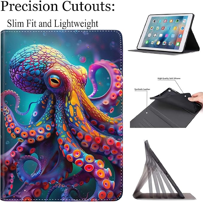 Case for New iPad (A16) 11th Generation 11 Inch 2025for iPad 10th Generation 2022 10.9 Inch Multi-Angle Stand Smart Cover Shockproof with Auto Wake/Sleep ，Starry Sky