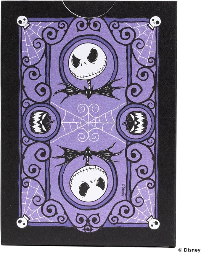 Disney Tim Burton's Nightmare Before Christmas Inspired Playing Cards Featuring Jack Skellington, 1 Deck for Halloween Gifts, Christmas Stocking Stuffers, or Vacation Travel Games