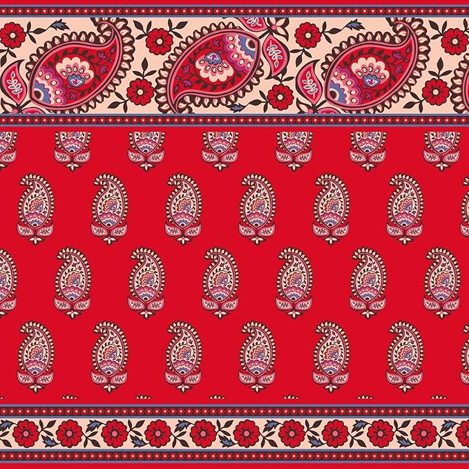 Premium Cotton Lunch Bag, Flowering Paisley Goji Berry, One Size