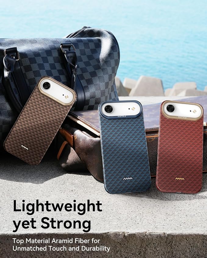 RAPTIC Aramid Fiber Case for iPhone 16 Pro Compatible with MagSafe Non-Slip &amp Slim 600D Aramid Fiber [Military Grade Drop Tested] Anti-Scratch Shockproof Protective Case 6.3 inch Black