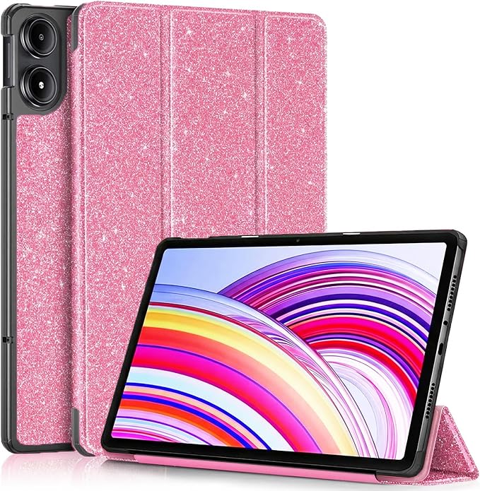 Caweet Case for Xiaomi Redmi Pad 2 PRO 12.1 Inch 2025 Released Lightweight Hard Back Shell Tri-Fold Stand Cover with Auto Sleep/Wake Almond Blossom