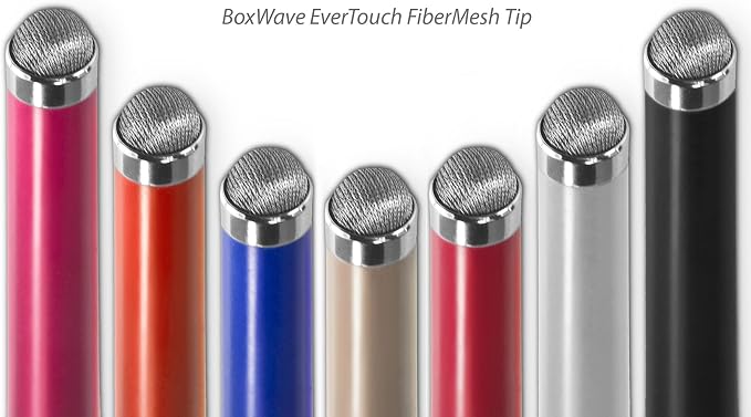 BoxWave Stylus Pen Compatible with Samsung Galaxy Tab S5e Wi-Fi - EverTouch Capacitive Stylus Fiber Tip Capacitive Stylus Pen - Jet Black