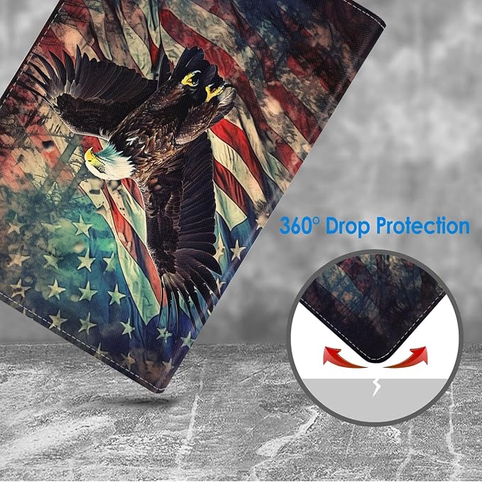 Case for Samsung Galaxy Tab A 8.0 2019 (SM-T290/T295/T297) Slim Lightweight PU Leather Stand Cover with Auto Wake/Sleep for Galaxy Tab A 8.0 Inch Abstract Watercolor Art Dogs