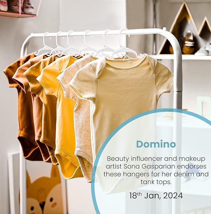 Utopia Home 40 Pack Kids Hangers - 11.5 Inch Plastic Baby Hangers for Closet - Childrens Hanger for Clothes & Infant Hanger for Closet - for Everyday Standard Use (White)