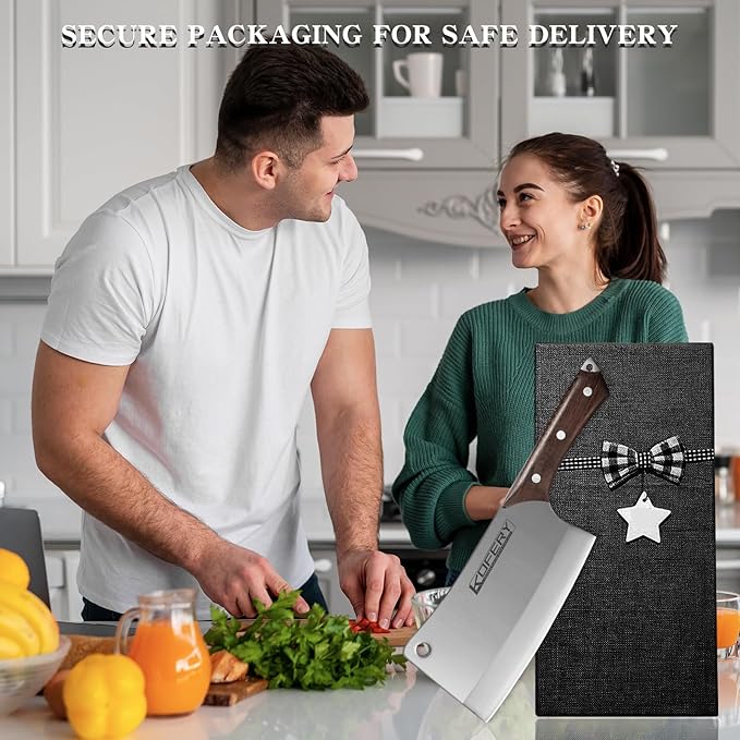 KOFERY 7" Heavy Duty Meat Cleaver for Bone Cutting & Commercial Use