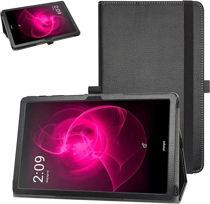 Bige for T-Mobile REVVL TAB 5G CasePU Leather Folio 2-Folding Stand Cover for T-Mobile REVVL TAB 5G 10.36 Inch TabletBlack