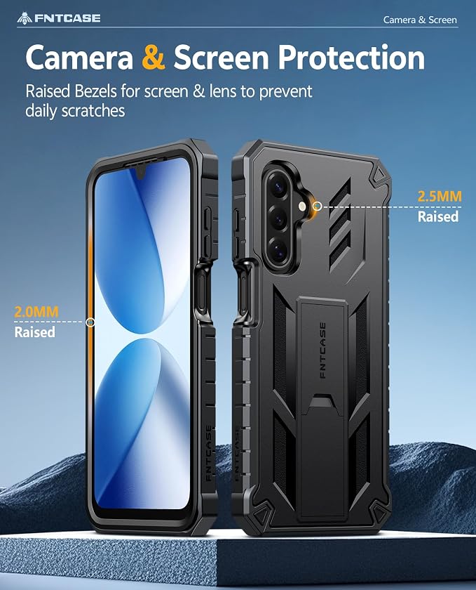FNTCASE for 11 Pro XL Case Rugged Kickstand 2 Front Frames Black | Built-in Screen Protector 20FT Military-Grade Drop Protection Rugged Heavy Duty Shockproof Full Body Protective Cover