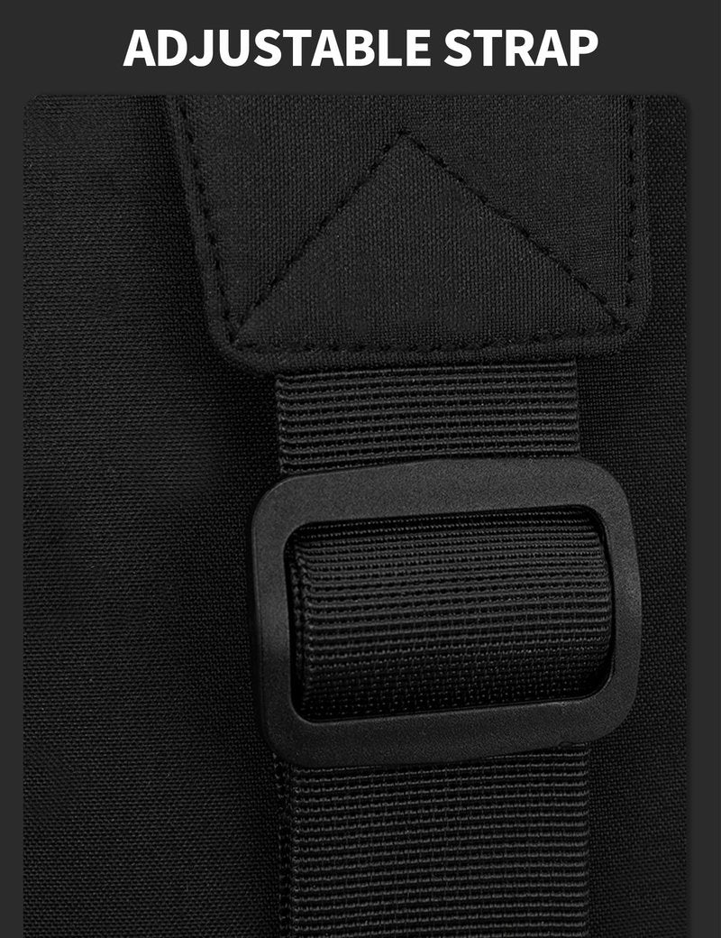 Peicees Mens Mini Sling Bag Chest Shoulder Bag Women Crossbody Phone Holder with Reversible Strap and Dual Pocket, Grey