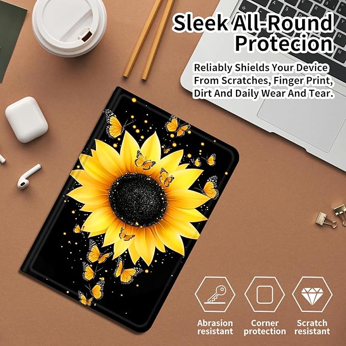 Case for Amazon Fire 7 Tablet 2019/2017 Release 9th/7th Generation PU Leather Smart Protective Cover with Auto Sleep/Wake for Fire 7 2019Dog Wearing Witch Hat Pumpkin