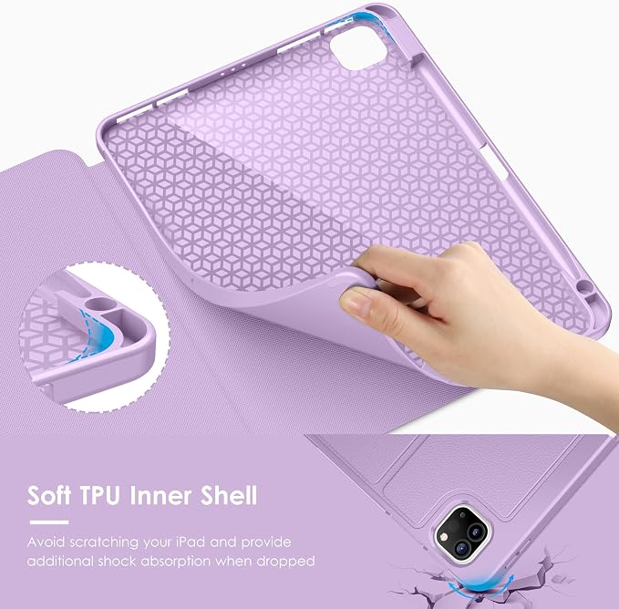 VIKESI Case for iPad Pro 11 inch (M5/M4) 2025/2024Multiple Angles Magnetic Stand CoverShockproof BackPencil Holderand Auto Sleep/WakeBlack