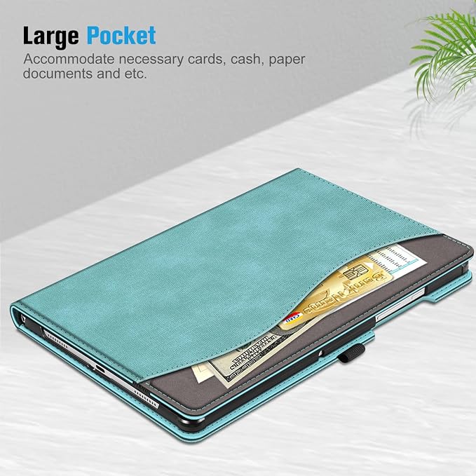 Fintie Multi-Angle Viewing Case for Samsung Galaxy Tab A8 10.5 Inch 2022 | Front Card Pocket Smart Stand Back Cover Auto Wake/Sleep Black