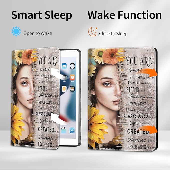 Case for iPad 10.2/10.5，iPad 9th/8th/7th Gen，for iPad 10.2 inch 2021/2020/2019/iPad Air 3rd Gen/Pro 10.5 - Slim Fit Standing Cover with Auto Sleep/Wake，Enchanted Forest 2