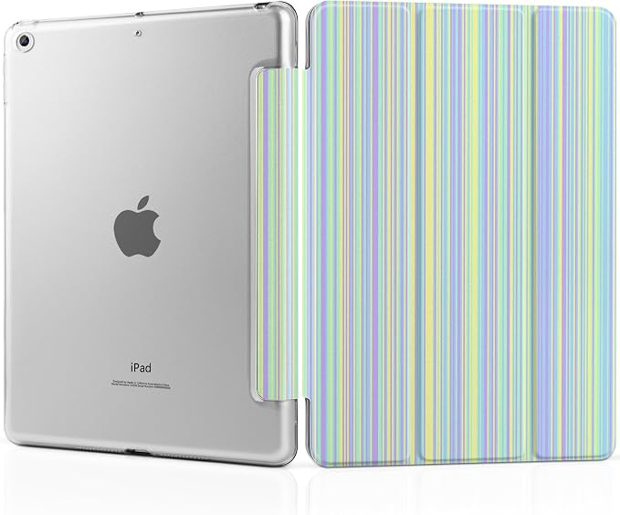 Compatible with iPad 10.2 Inch Case 2021 2020 2019 Smart Lightweight Trifold Stand Hard Plastic Transparent Cover Support Auto Sleep/Wake for iPad 10.2 9th/8th/7th Gen - Bear &amp Cherry